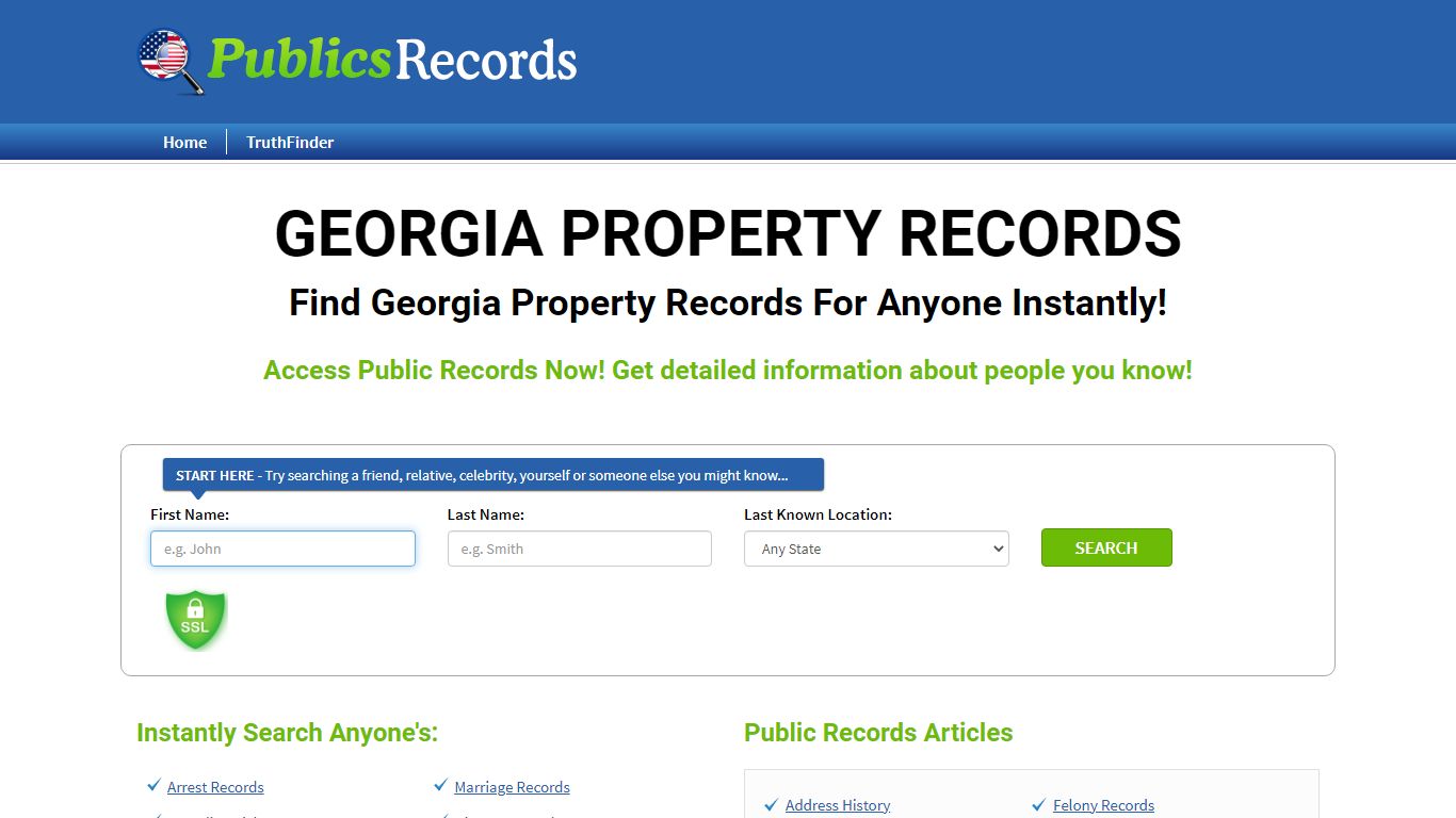 Find Georgia Property Records For Anyone Instantly!