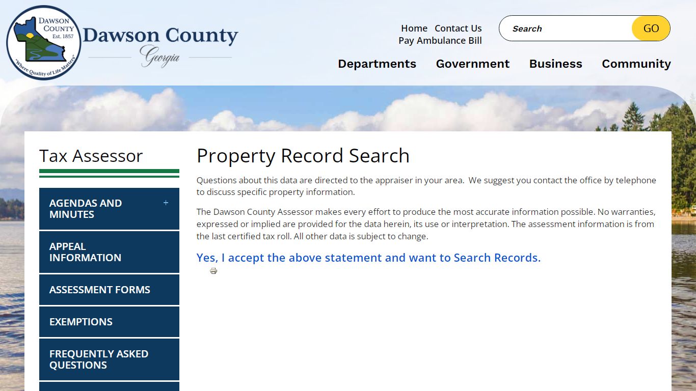Property Record Search | Dawson County, Georgia